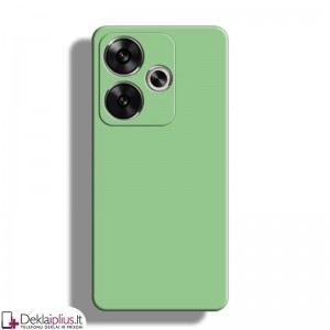 Liquid Air silikoninis šviesiai žalias dėklas - su kameros apsauga (Xiaomi Poco F6 5G)